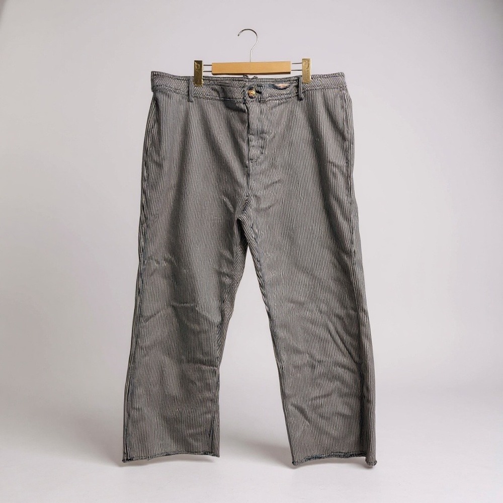 Vineyard‎ Vines Men Striped Cropped Wide Leg Pants Size 33 Blue White
